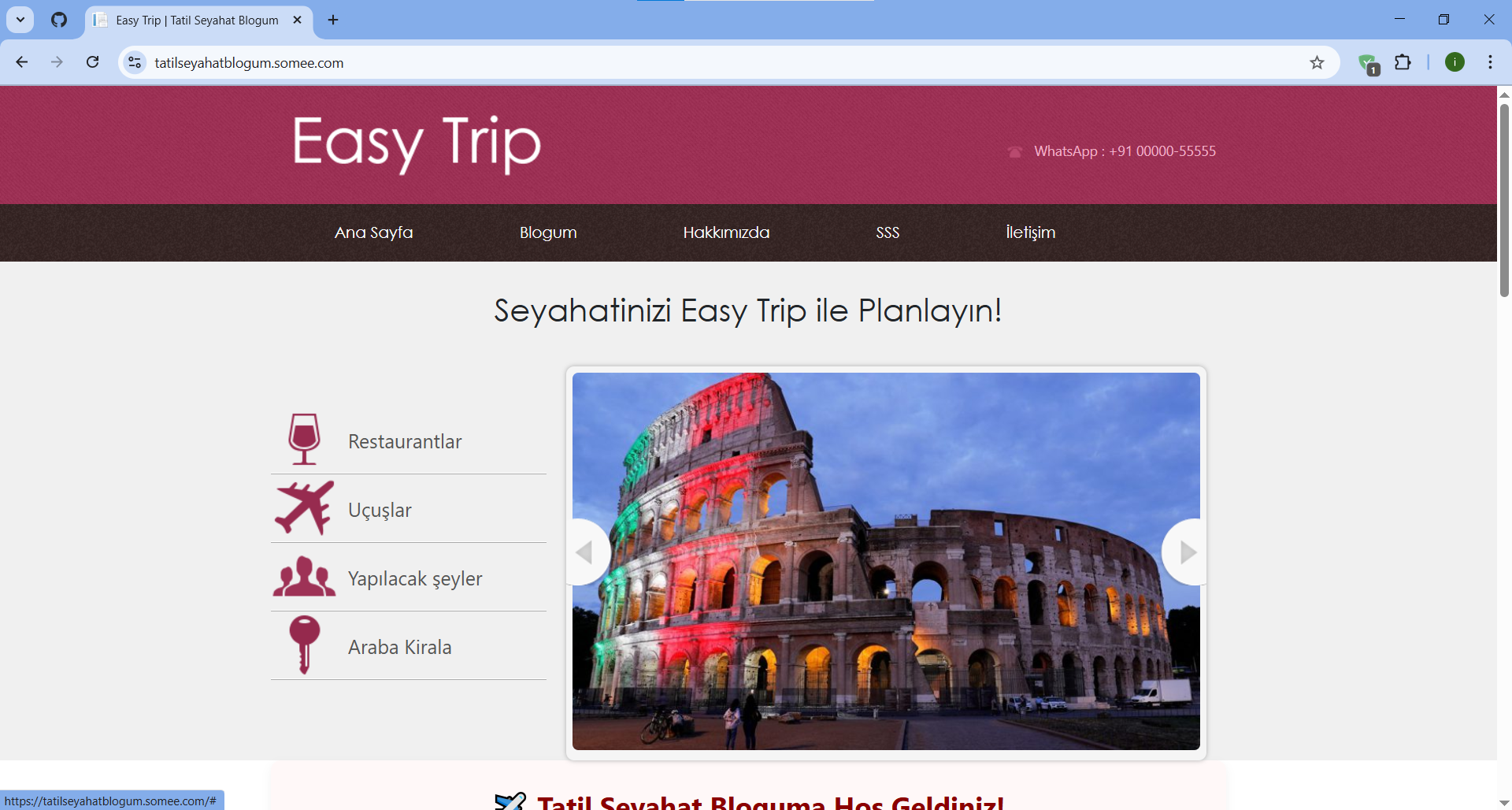 Tatil Seyahat Blog Web Sitem