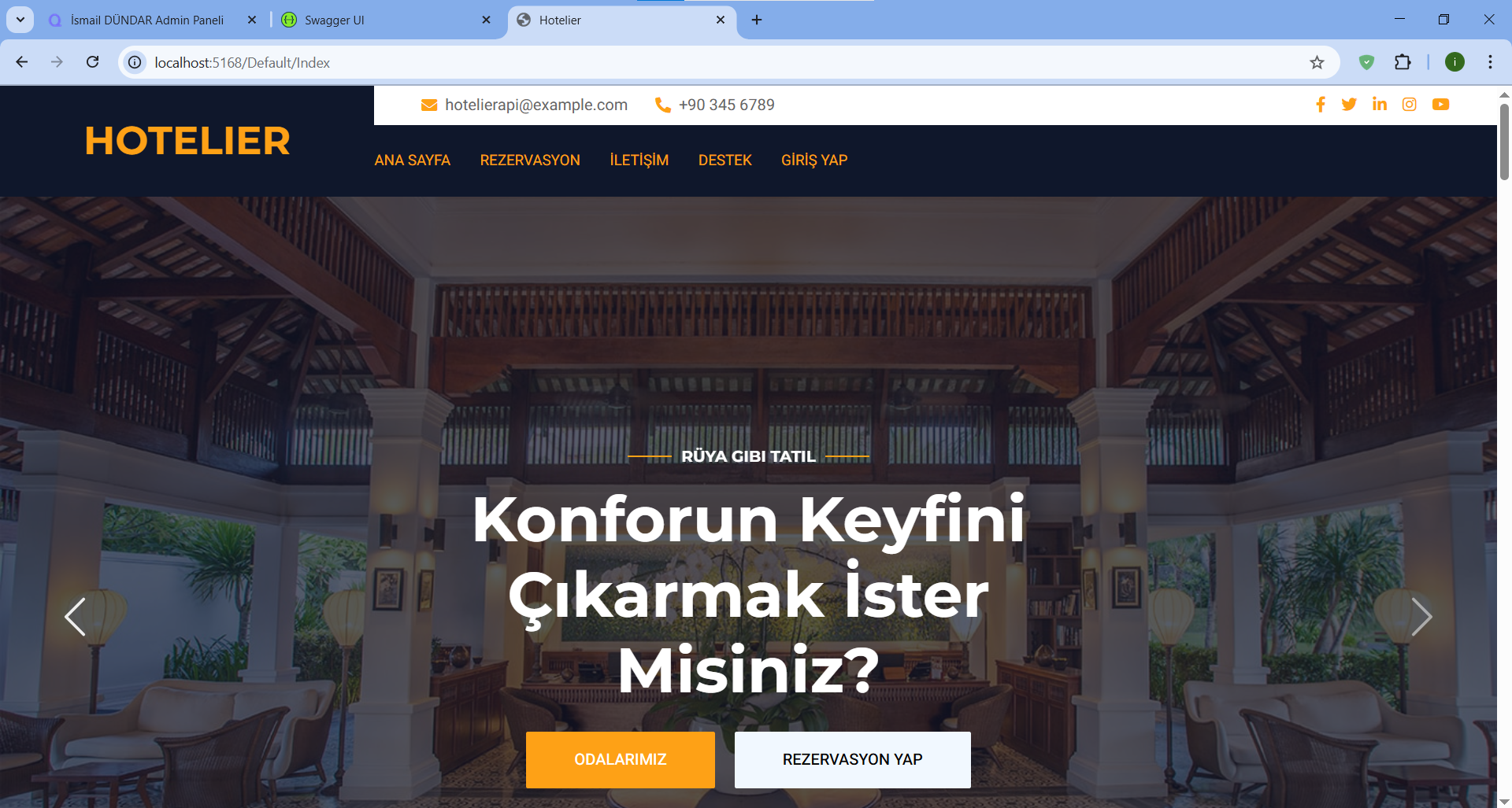 ASP.NET Core API ile Otel Rezervasyon ve Yönetim Sistemi